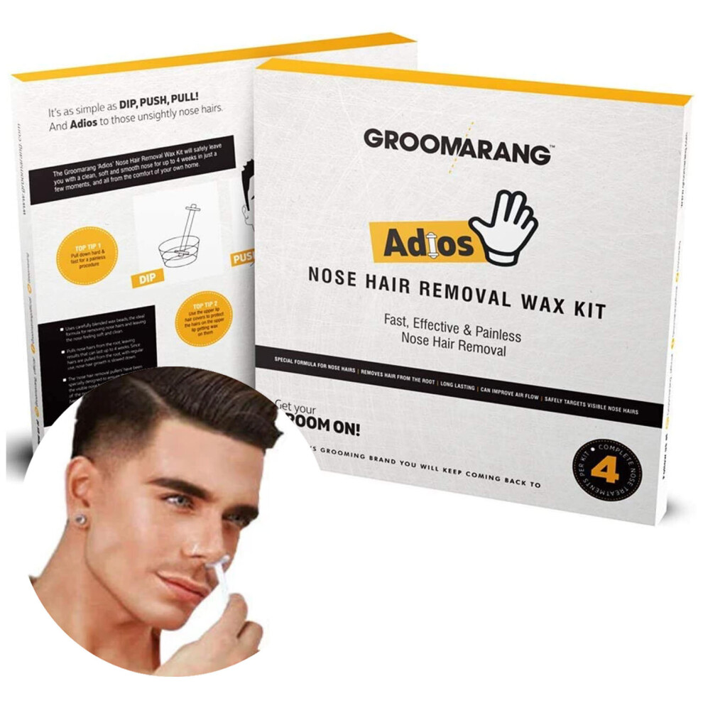 Nose Waxing Kit Groomarang Adios Nose Hair Waxing Kit Hair Removal