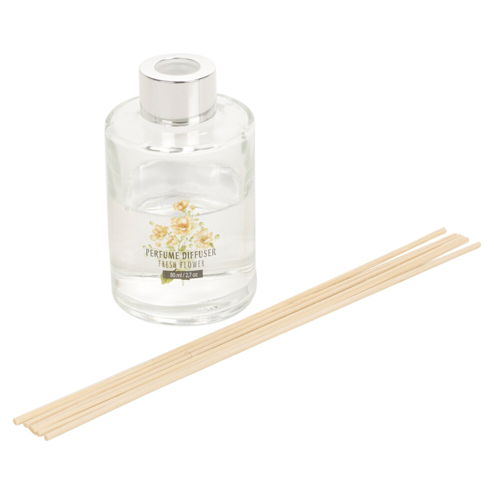 (Fresh Flowers) Home Fragrance Air Freshener Reed Diffuser 80ml Aromatic Perfume Scent Gift Box