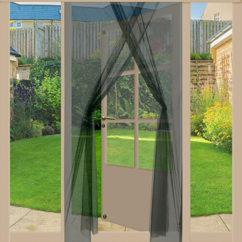 URBN Living Magic Black Curtain Door Mesh Mosquito Fly Bug Insect Net Screen Protector
