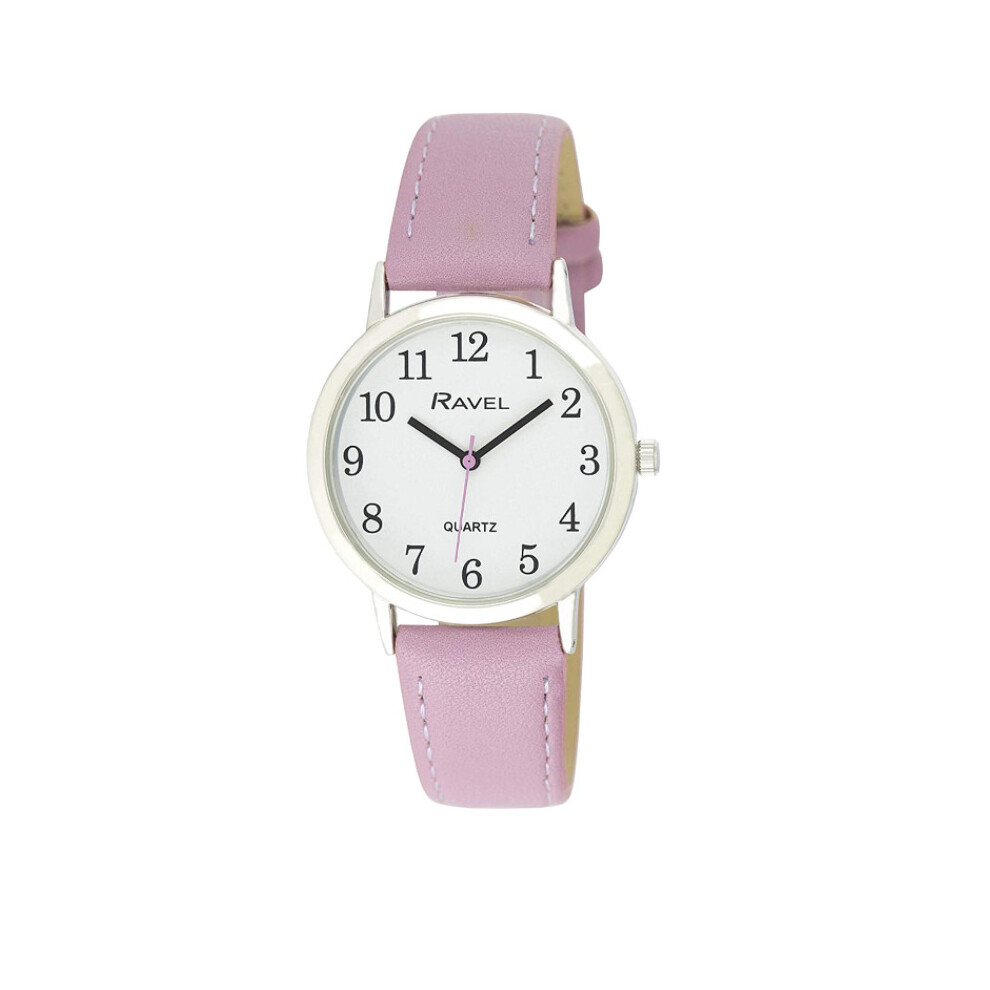 Ravel - Women's Pastel Coloured Everyday Watch (36mm case) - Purple/Silver Tone