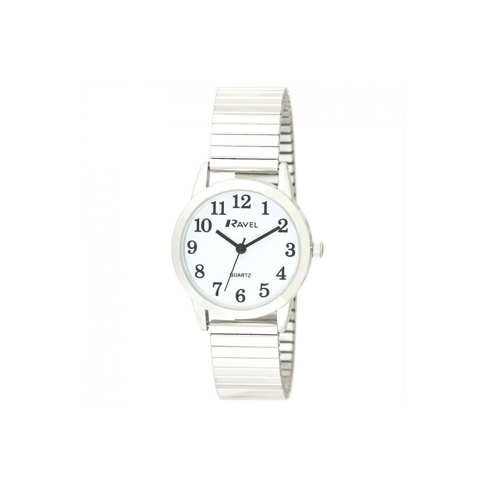 Ravel Womens Analogue Classic Quartz Connected Wrist Watch With Stainless Steel Strap R0232.01.2 Silver