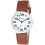 Ravel Ravel Mens Basic White Dial Brown Leather Strap Watch R0105.32.1A 1