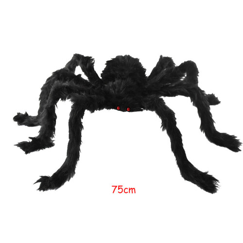 (75cm) Black Plush Spider Halloween Party Decoration