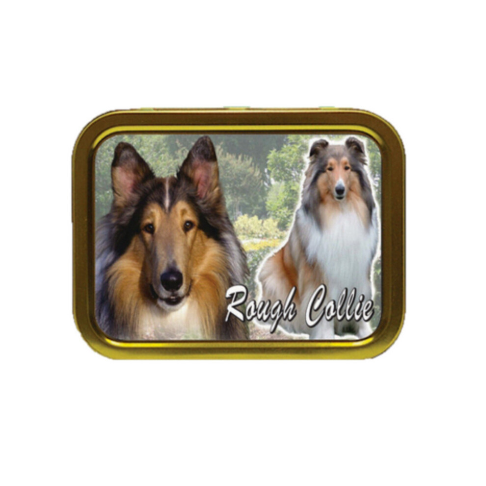 Personalised Gift Products Rough Collie Dog Breed Tobacco Tin Gift & Smoking Products