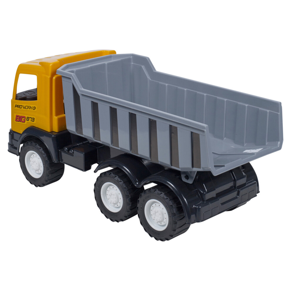 (Extra Large Dump Truck) Kids Yellow Plastic Toy Tractor Dump Truck