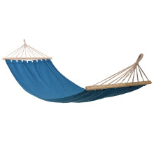 Blue Outdoor Garden Swinging Hanging Canvas Hammock