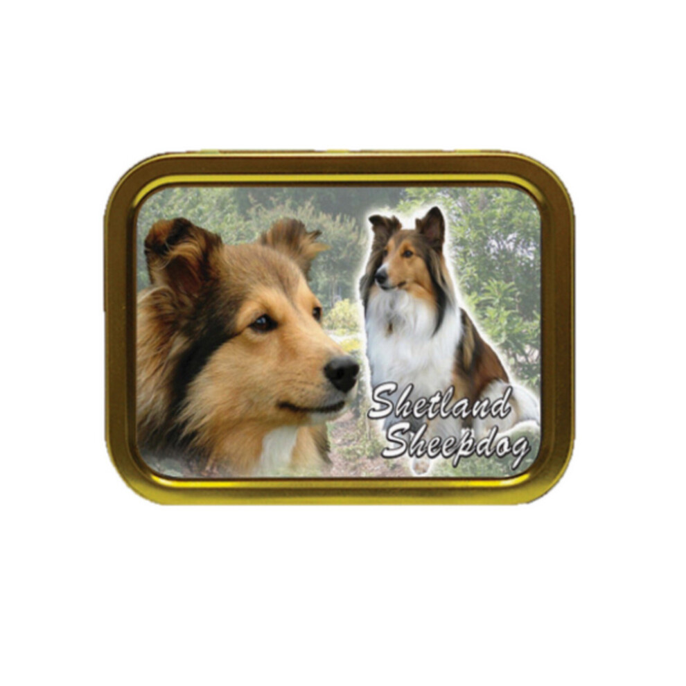 Personalised Gift Products Shetland Sheepdog Dog Breed Tobacco Tin Gift & Smoking Products