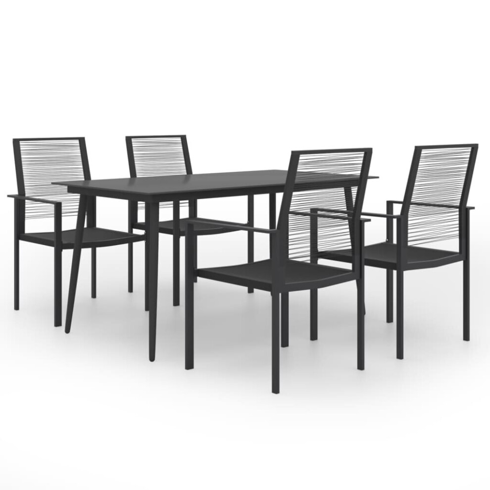Vidaxl Garden Dining Set 5 Piece Outdoor Patio Furniture Table And Chairs