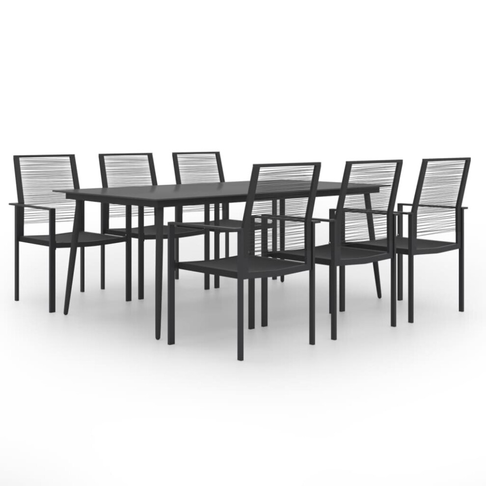 vidaXL Garden Dining Set 7 Piece Outdoor Patio Furniture Table and Chairs