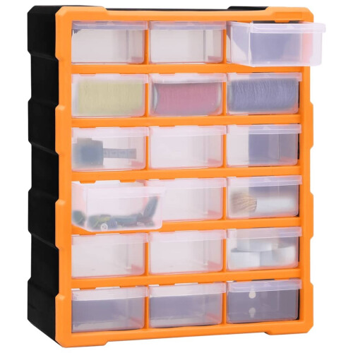 VidaXL vidaXL Multi-drawer Organiser with 18 Middle Drawer Storage Cabinet Tool Box 2