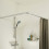 Sealskin Corner Shower Curtain Rod Set Chrome Extend Rail Bathroom Accessory 1