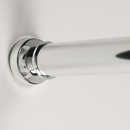 Sealskin Corner Shower Curtain Rod Set Chrome Extend Rail Bathroom Accessory 2