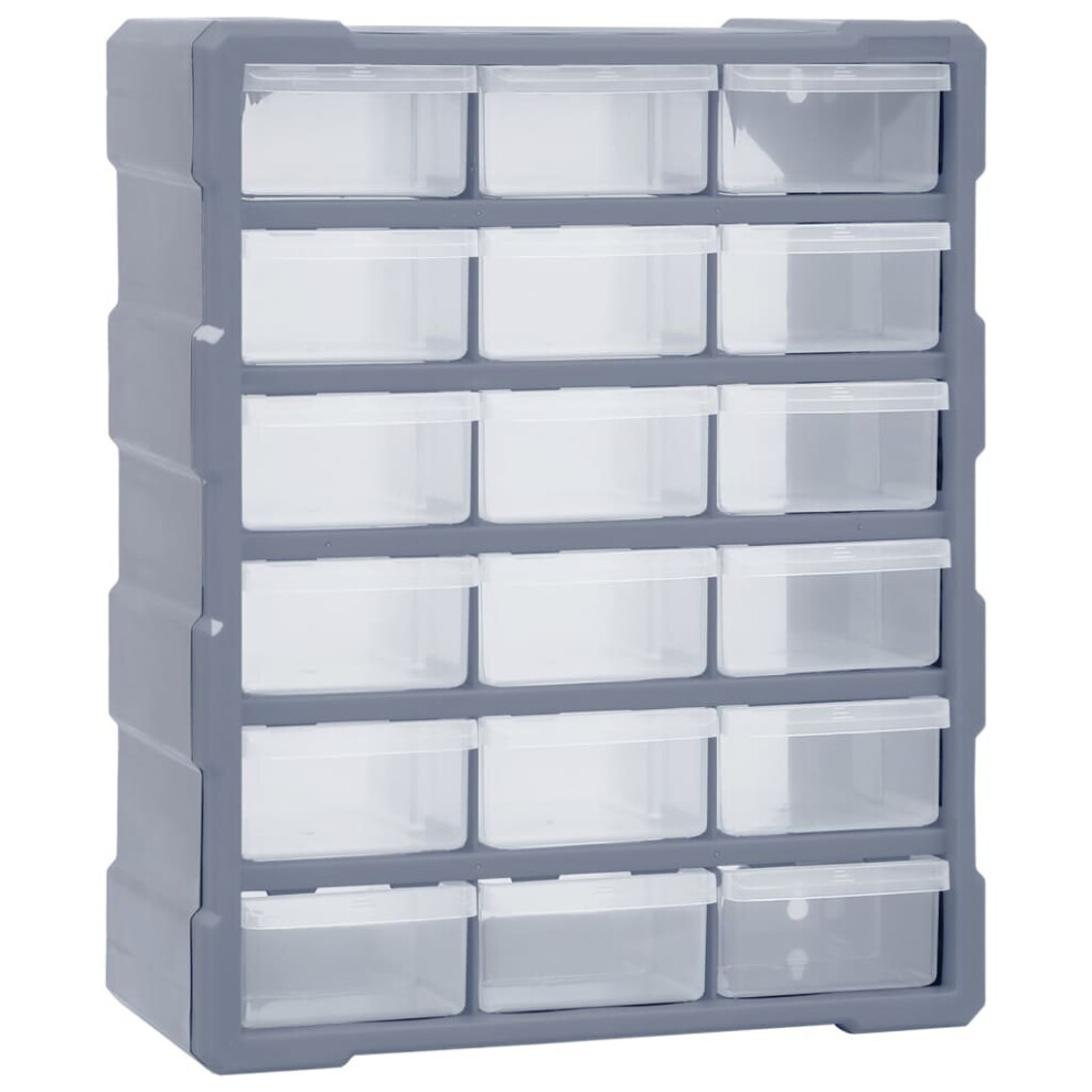 Vidaxl Multi-Drawer Organiser With 18 Middle Drawers Storage Cabinet Nail Box