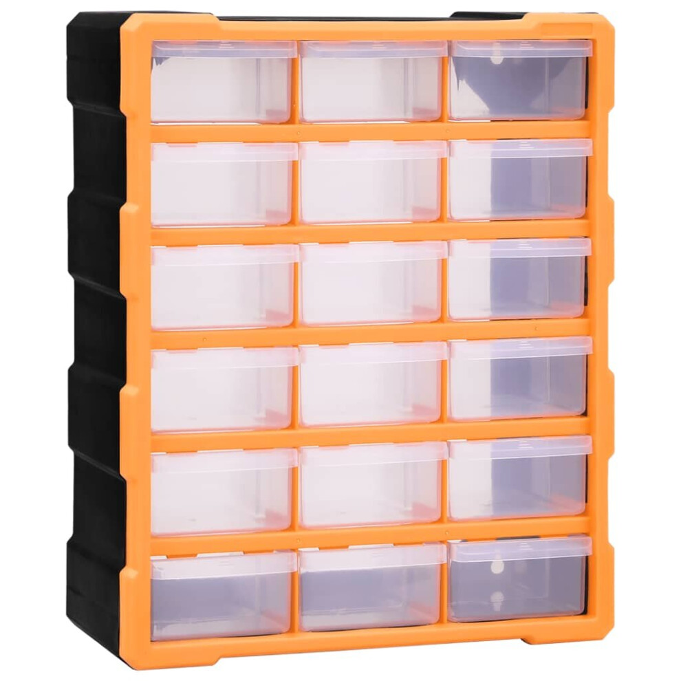 vidaXL Multi-drawer Organiser with 18 Middle Drawer Storage Cabinet Tool Box