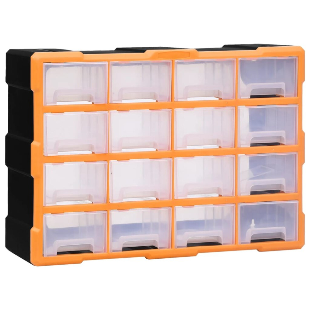 vidaXL Multi-drawer Organiser With 16 Middle Drawers Storage Cabinet Tool Box