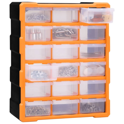 VidaXL vidaXL Multi-drawer Organiser with 18 Middle Drawer Storage Cabinet Tool Box 1