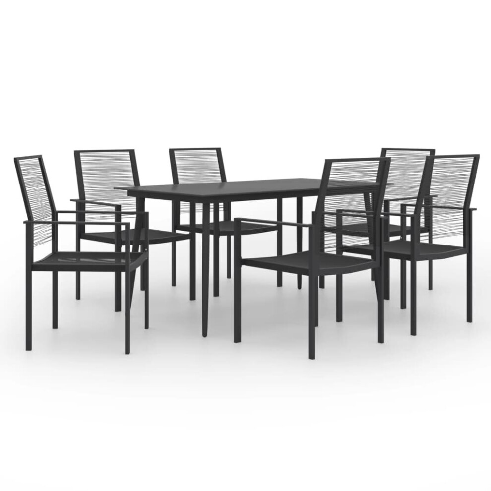 Vidaxl Garden Dining Set 7 Piece Outdoor Table And Chairs Patio Furniture