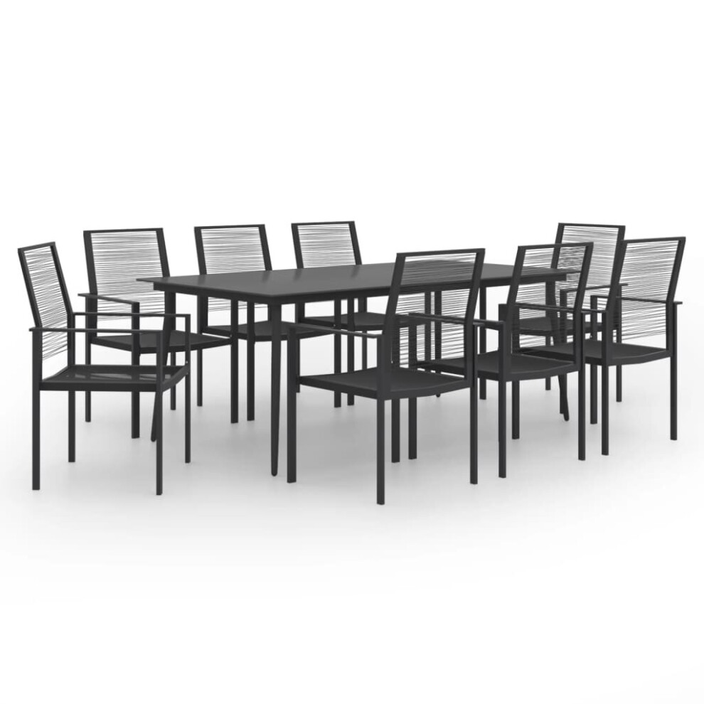 Vidaxl Garden Dining Set 9 Piece Outdoor Table And Chairs Patio Furniture
