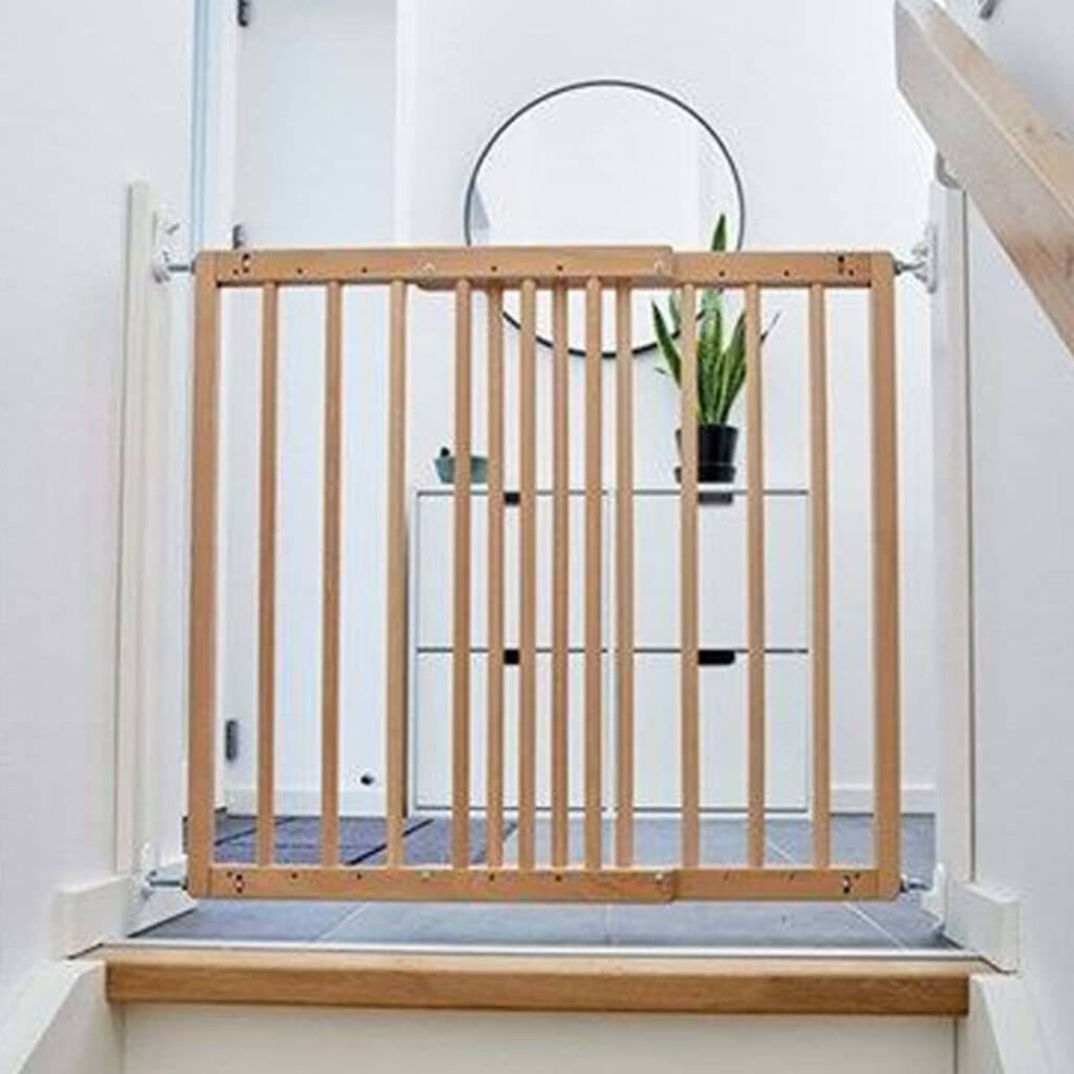 BabyDan Safety Gate  Beech Baby Toddler Secure Wall-Mounted Stair Doorway