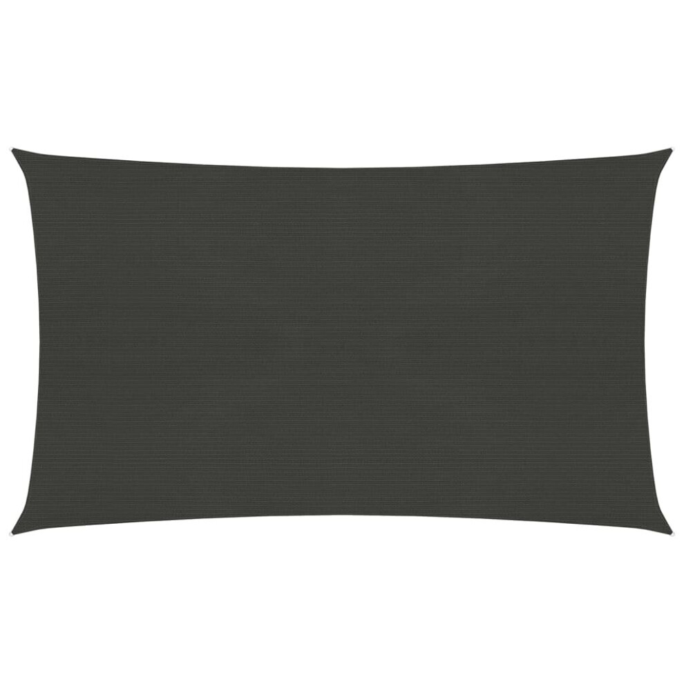 Vidaxl Sunshade Sail 160 G/M² 5X8 M Hdpe Garden Sunscreen Canopy Anthracite
