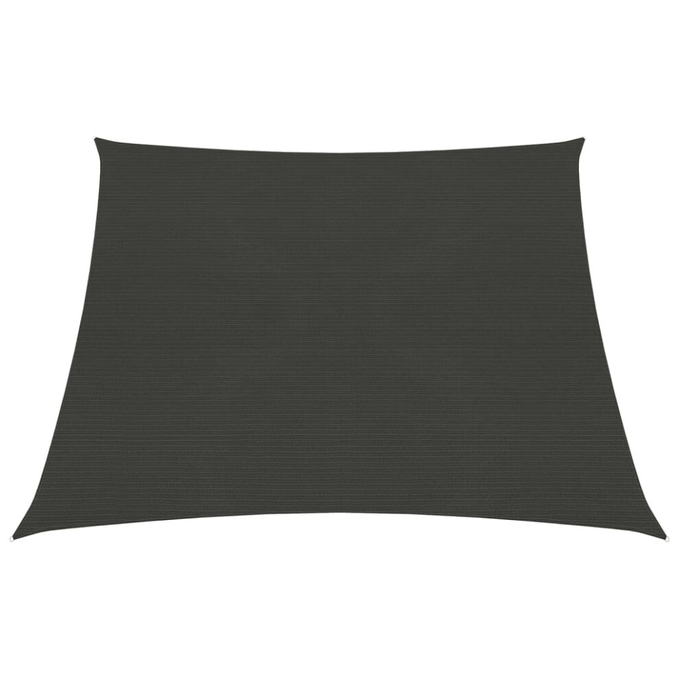 vidaXL Sunshade Sail 160 g/mÂ² Anthracite 3/4x3 M HDPE Garden Sunscreen Canopy