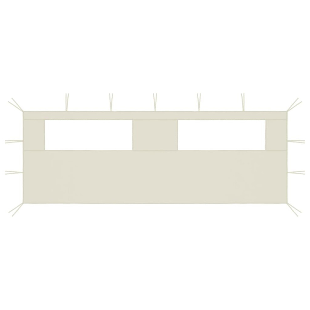 Vidaxl Gazebo Sidewall With Windows Cream Party Tent Outdoor Canopy Wall Patio