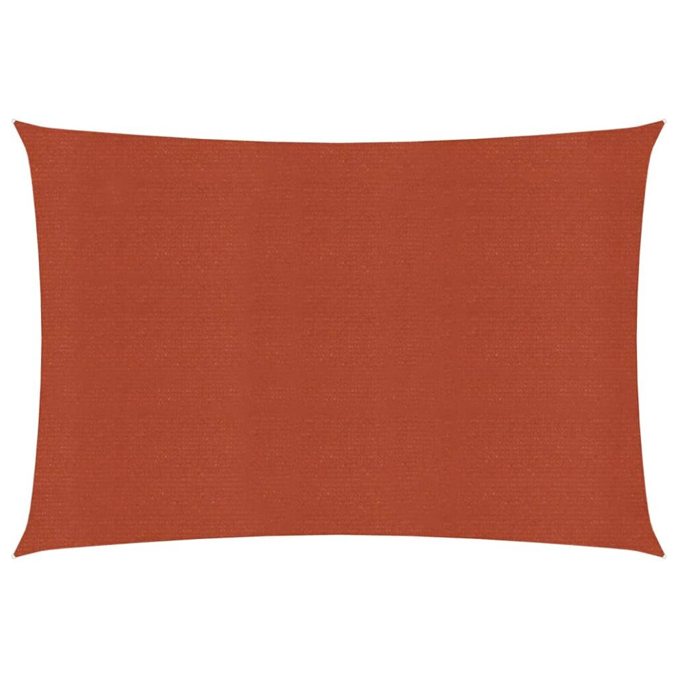 vidaXL Sunshade Sail 160 g/mÂ² Terracotta 2.5x4.5 m HDPE Balcony Sunscreen