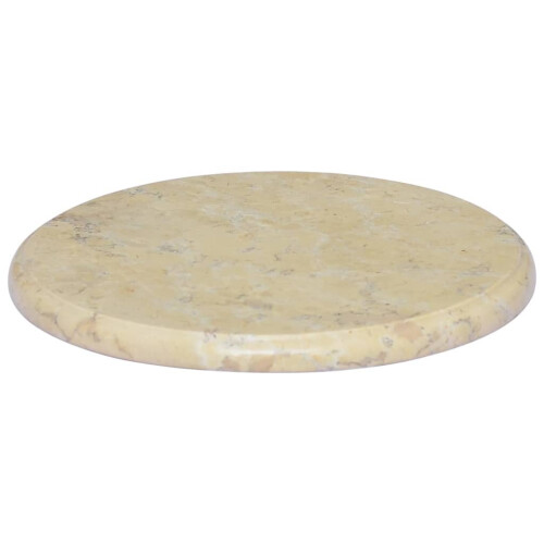 VidaXL vidaXL Table Top Cream Marble Replacement Dining Coffee Garden Desk Accessory 2