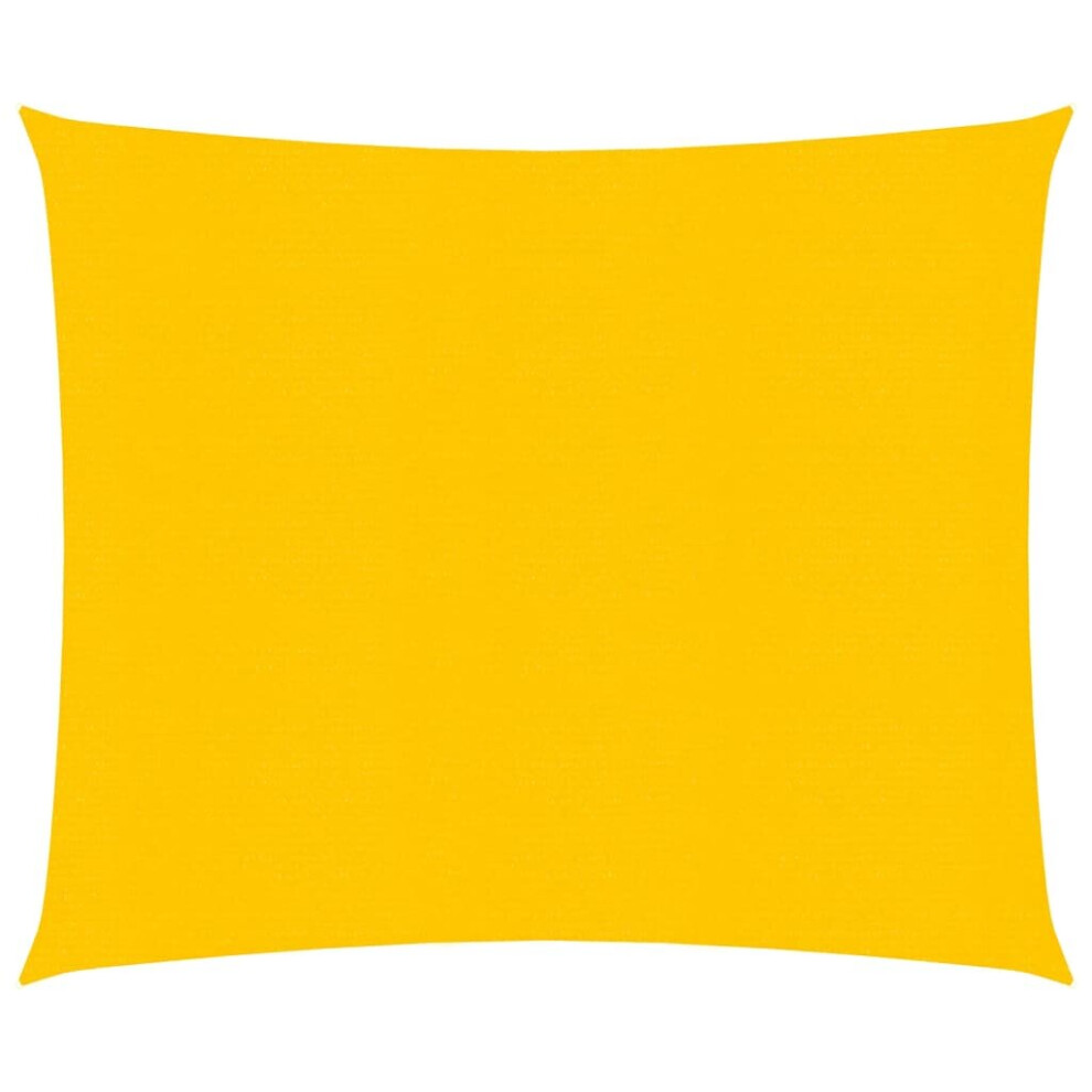 vidaXL Sunshade Sail 160 g/mÂ² Yellow 2.5x2.5 m HDPE Sunscreen Patio Shade