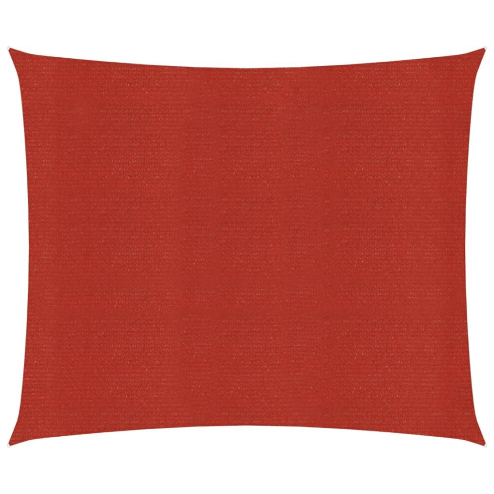 Vidaxl Sunshade Sail 160 G/M² Red 3X3 M Hdpe Sunscreen Patio Shade Canopy