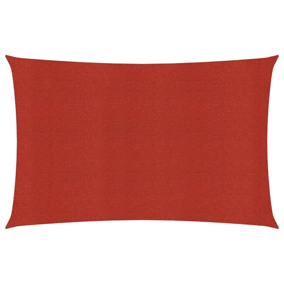 Vidaxl Sunshade Sail 160 G/M² Red 2X3.5 M Hdpe Sunscreen Patio Shade Canopy