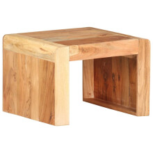 vidaXL Solid Acacia Wood Side Table End Accent Couch Living Room Sofa Desk