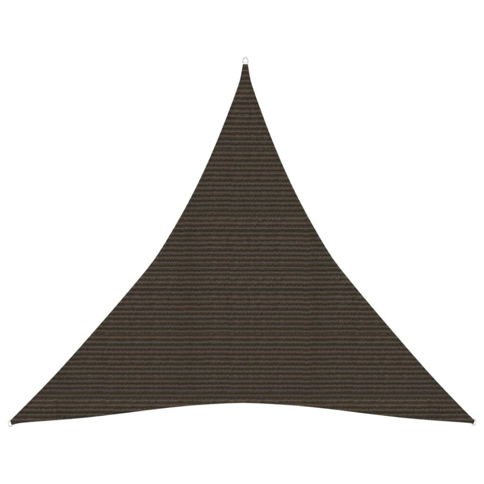 vidaXL Sunshade Sail 160 g/mÂ² Brown 3.6x3.6x3.6 m HDPE Garden Sunscreen Canopy