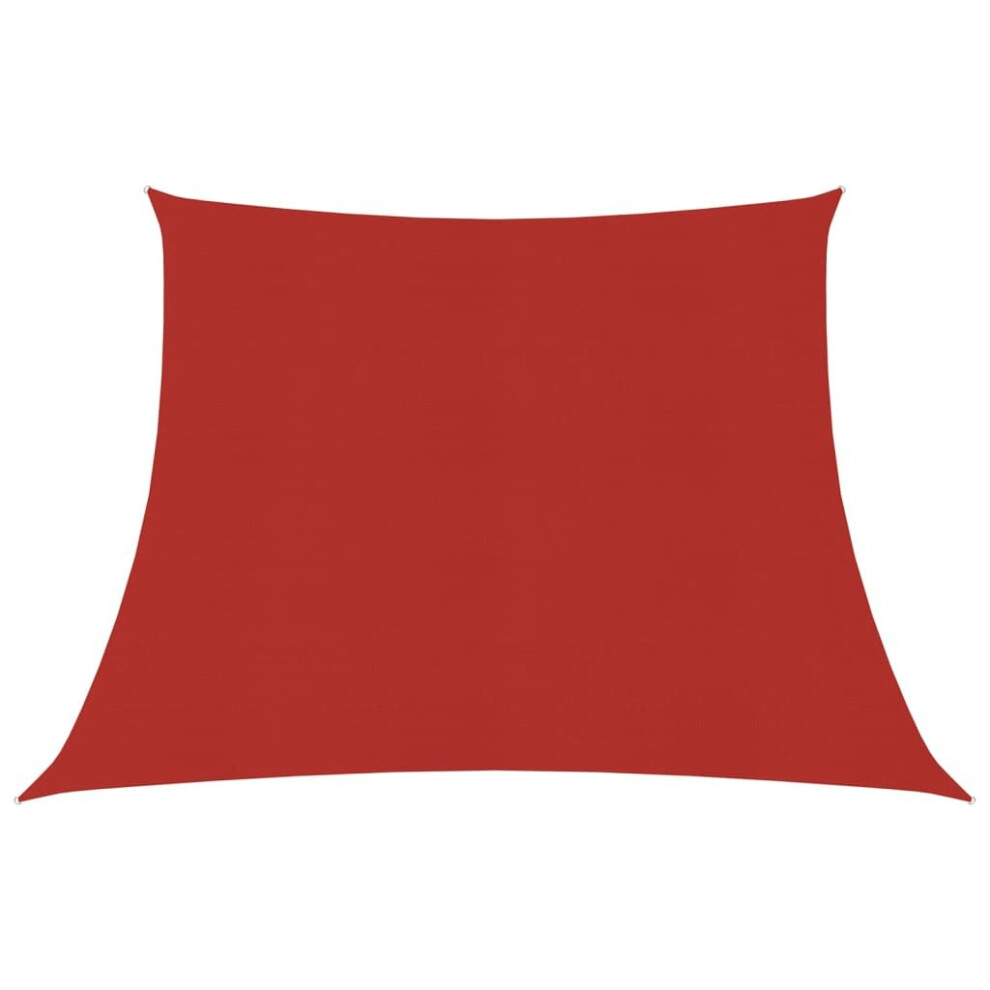Vidaxl Sunshade Sail 160 G/M² Red 3/4X2 M Hdpe Sunscreen Patio Shade Canopy