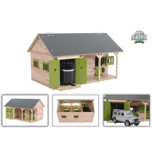 Kids Globe Horse Stable with 2 Boxes and Storage Natural Children Toy Playset