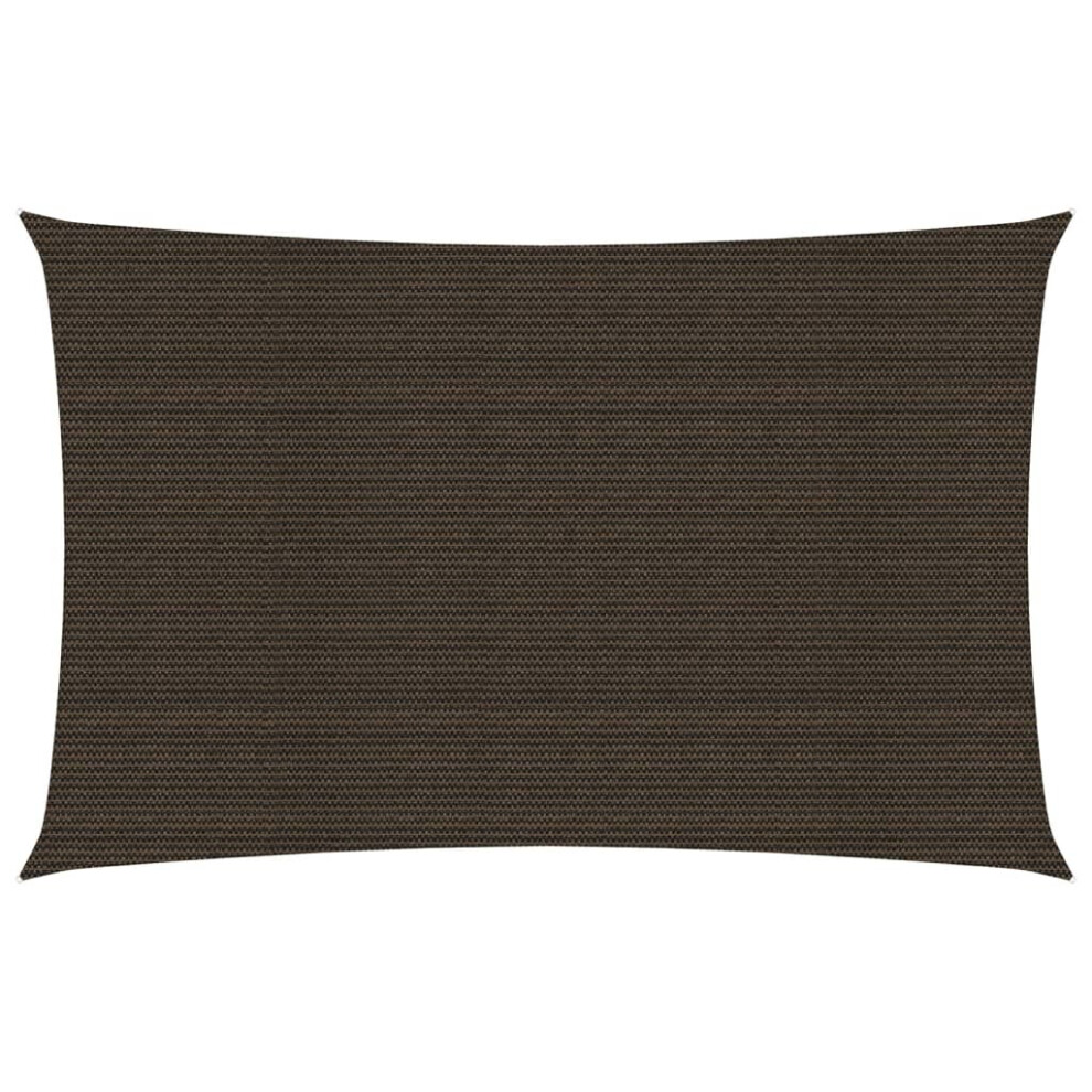 Vidaxl Sunshade Sail 160 G/M² 6X8 M Hdpe Balcony Garden Sunscreen Canopy Brown