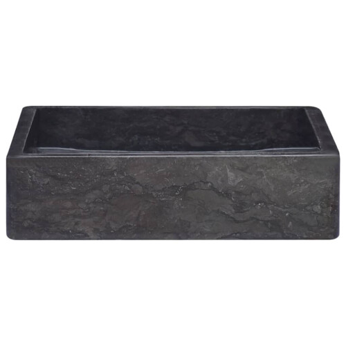 VidaXL vidaXL Waschbecken Schwarz 40x40x10 cm Marmor 2