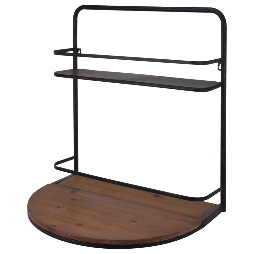 Ambiance Wine Bar with Foldable Shelf Decorative Bottle Storage Holder Rack