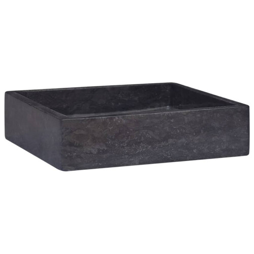 VidaXL vidaXL Waschbecken Schwarz 40x40x10 cm Marmor 1