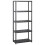 VidaXL vidaXL Storage Shelf 5-Tier Black Plastic Storage Organiser Display Rack Home 2