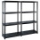 VidaXL vidaXL Storage Shelf 4-Tier Black Plastic Storage Organiser Display Rack Home 1