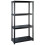 VidaXL vidaXL Storage Shelf 4-Tier Black Plastic Storage Organiser Display Rack Home 4