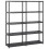 VidaXL vidaXL Storage Shelf 5-Tier Black Plastic Storage Organiser Display Rack Home 1