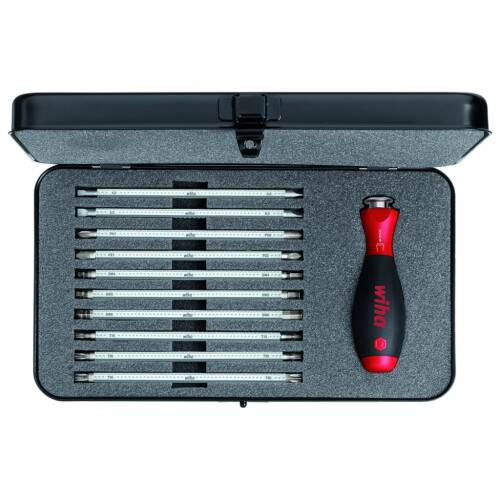 Wiha Wiha Screwdriver Box with Interchangeable Blade Set 12 Piece Repair Tools Pack