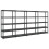 VidaXL vidaXL Storage Shelf 5-Tier Black Plastic Indoor Home Furniture Storage Rack 1