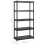 VidaXL vidaXL Storage Shelf 5-Tier Black Plastic Home Furniture Storage Organiser 6