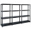 VidaXL vidaXL Storage Shelf 4-Tier Black Plastic Display Rack Storage Organiser Home 1