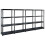 VidaXL vidaXL Storage Shelf 4-Tier Black Plastic Storage Organiser Rack Furniture 1