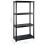 VidaXL vidaXL Storage Shelf 4-Tier Black Plastic Display Rack Storage Organiser Home 7