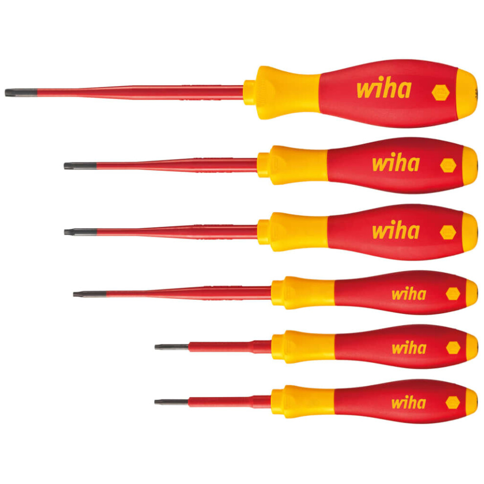 Wiha Torx Screwdriver Set Electric Slimfix Slotted 6 Piece Hand Repair Tools